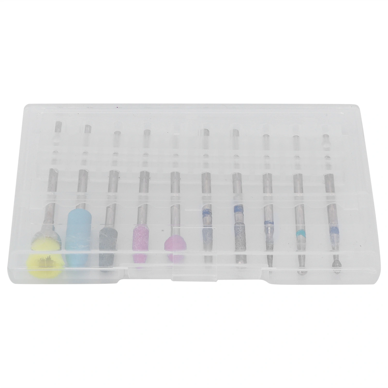 10 Pcs Nail Polishing Head Set Emery Quartz Armor Remover Exfoliating Polishing Head Box Set