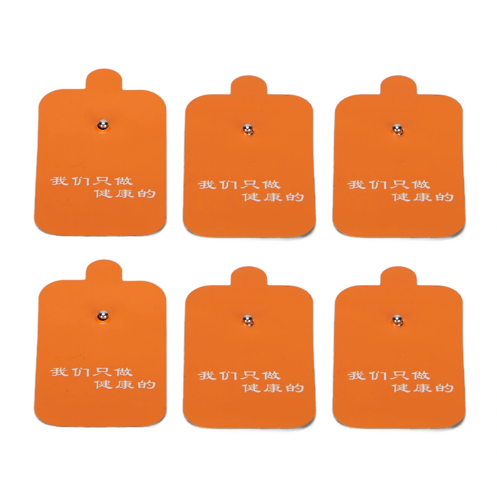 10pcs Snap Electrode Pad Reusable Replacement Electrode Patch Accessory for TENS Massager Orange