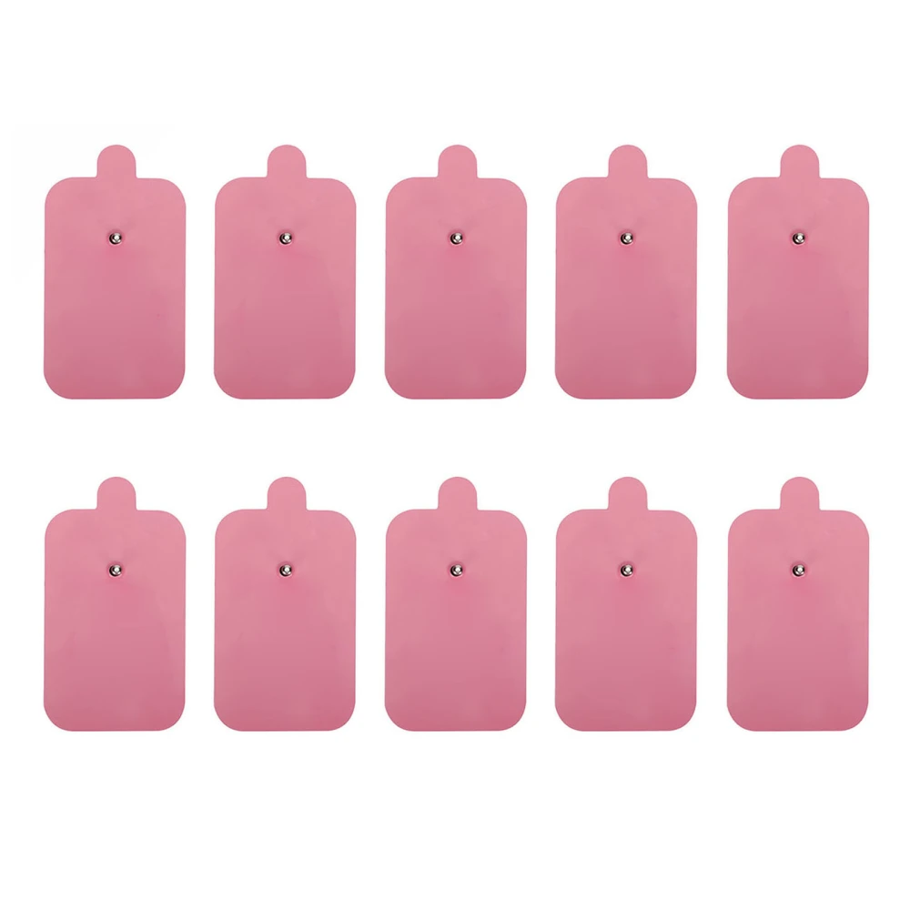 10pcs TENS Unit Replacement Pads Non Irritating Electrode Therapy Patches for Electrotherapy Pink