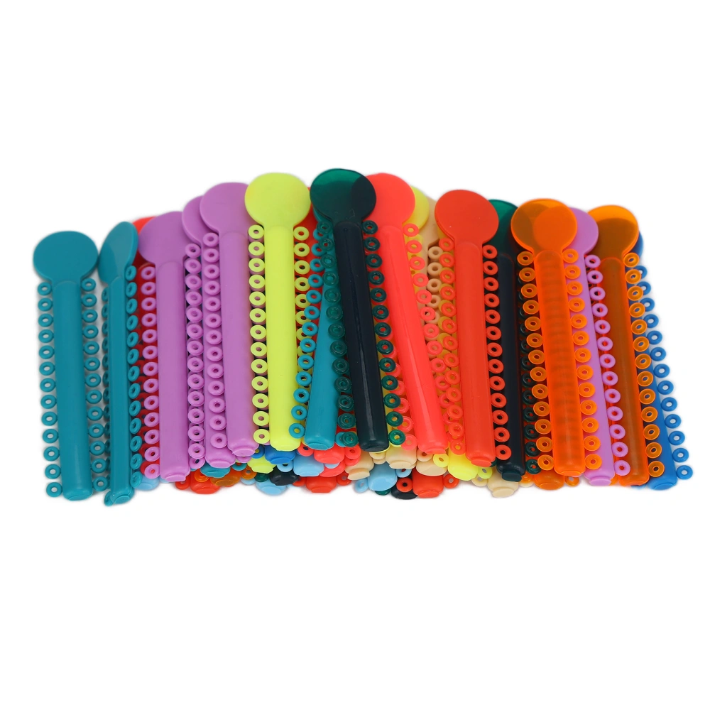 40pcs Teeth Braces Ligature Ties Plastic Colorful Dental Elastic Ligature Ties for Dental Orthodontics