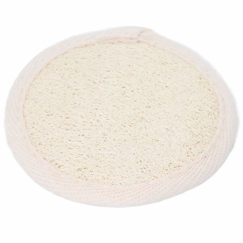 Exfoliating Loofah Pad Facial Body Scrubber Men Women Shower Bath Loofa Sponge PadWhite