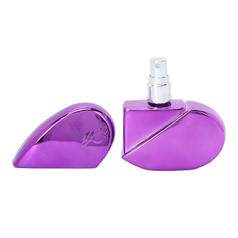 Refillable Perfume Atomizer Bottle Heart Shaped Portable Empty Perfume Spray Bottle 25mlPurple