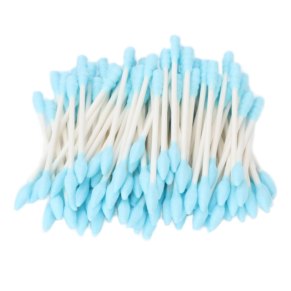 100pcs Makeup Double Tip Swab Disposable Colorful Double Precision Tips Cotton Swabs Cosmetic Swab for WomenBlue