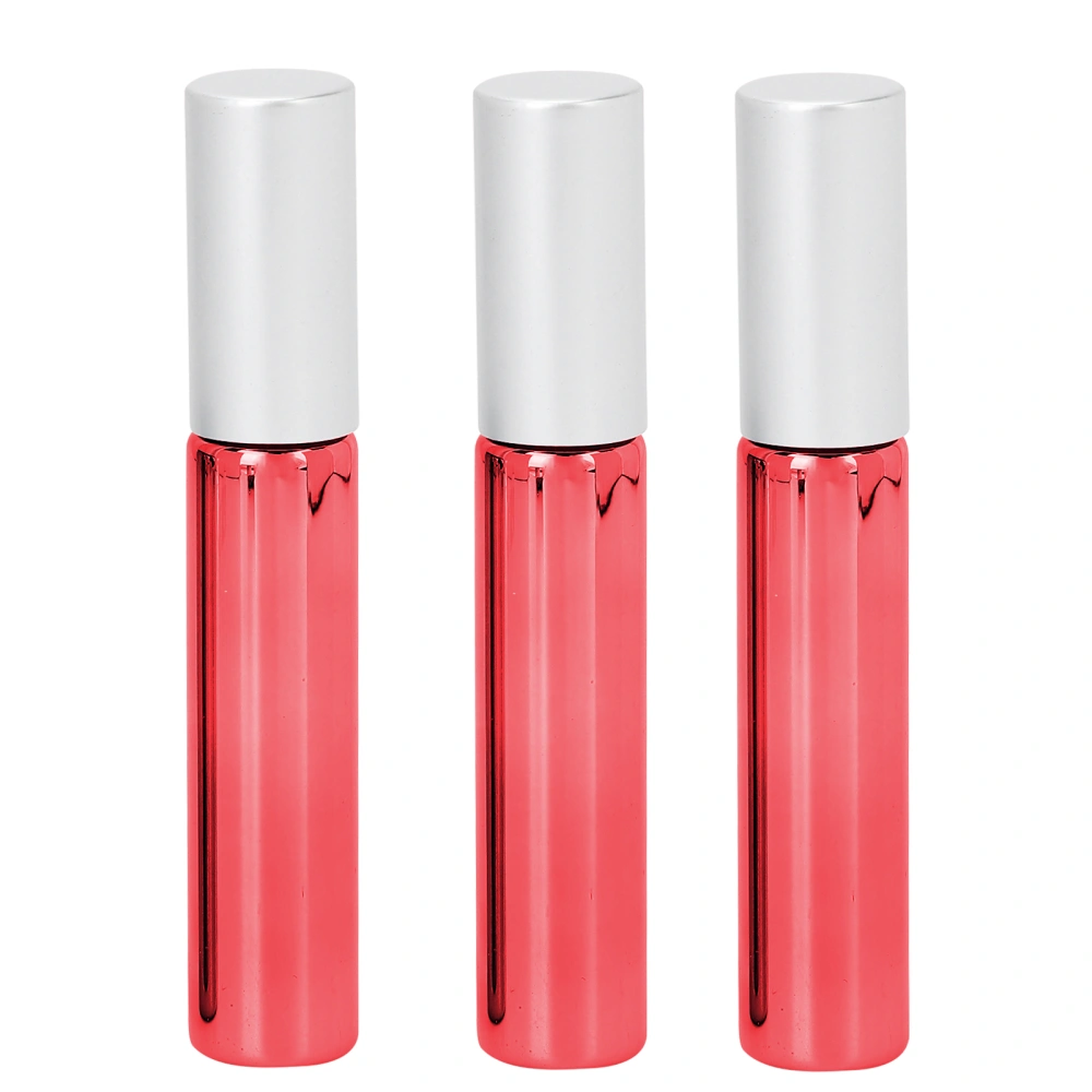 3pcs Perfume Roller Bottle Oil Atomizer Spray Bottle Perfume Dispenser Container 10MLRed