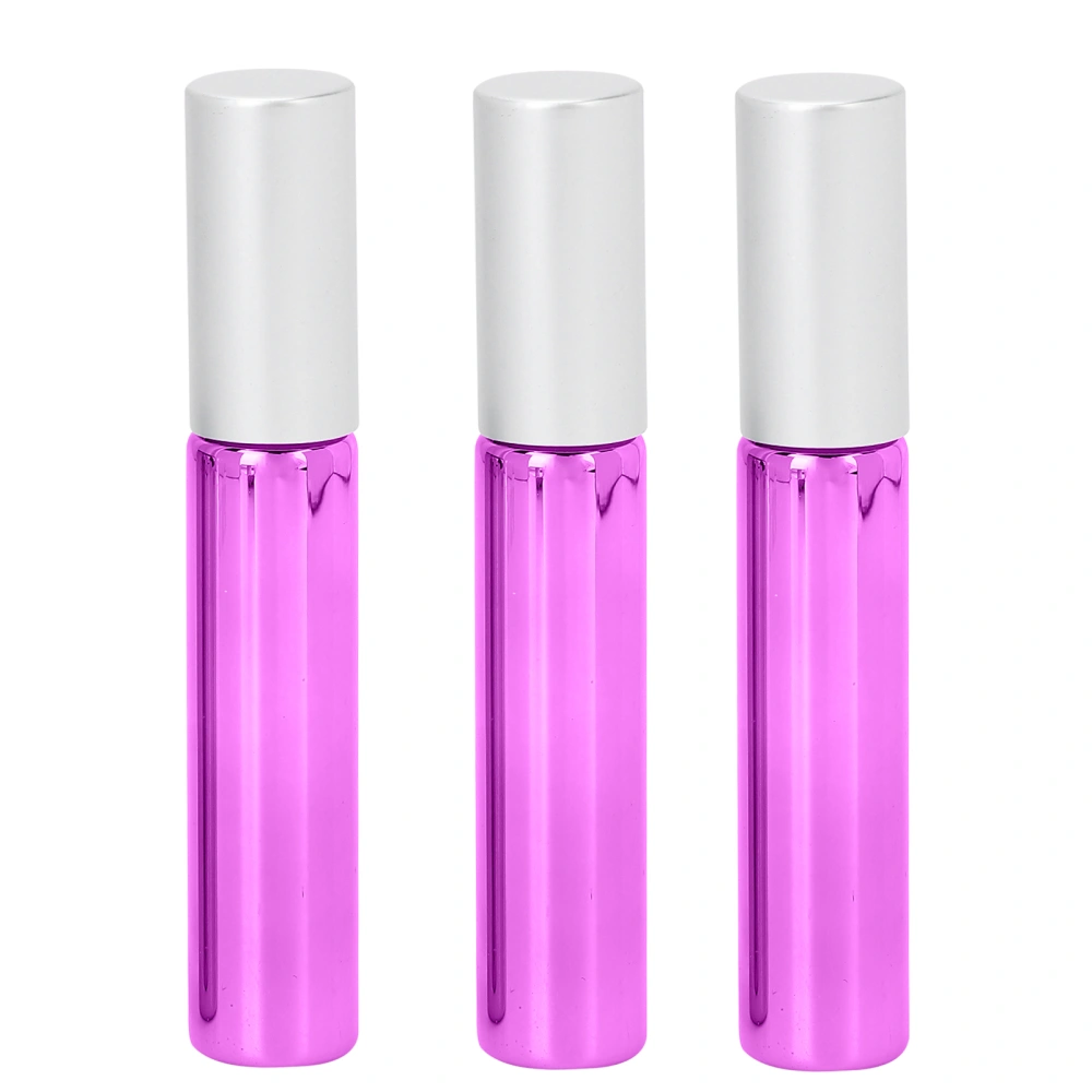 3pcs Perfume Roller Bottle Oil Atomizer Spray Bottle Perfume Dispenser Container 10MLPurple