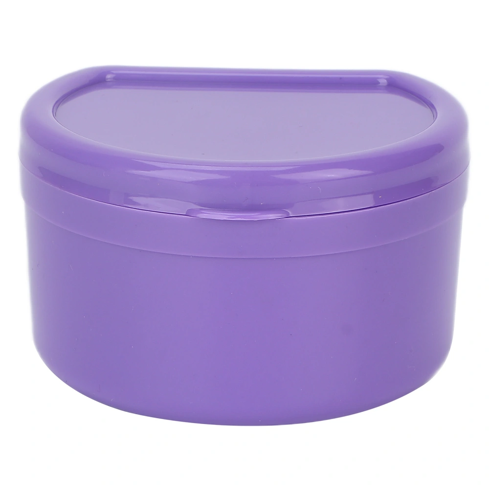 Protable Dental Retainer Box Orthodontic Dental Retainer False Teeth Storage BoxPurple