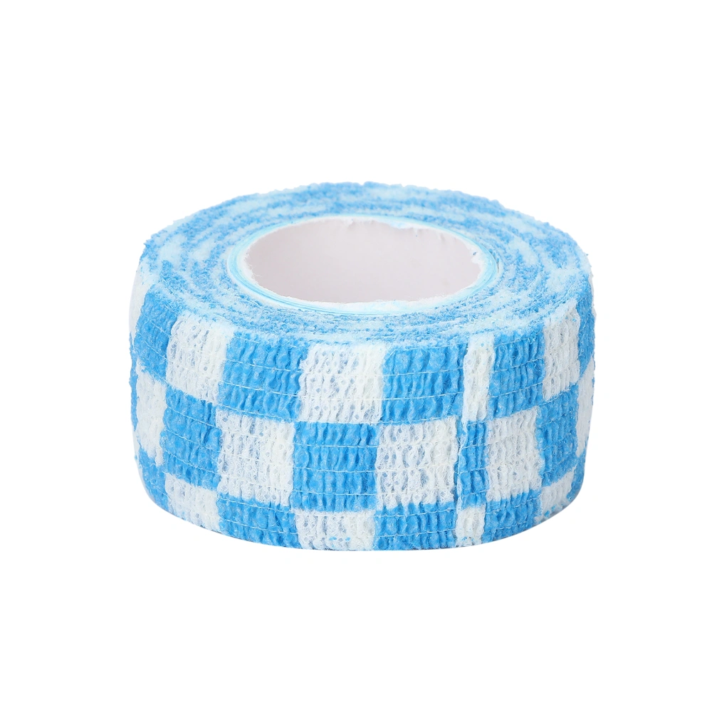 Self Adhesive Bandage Wrap Anti Wear Anti Calluses Strong Adhesiveness Lightweight Finger Protection TapeBlue Grid