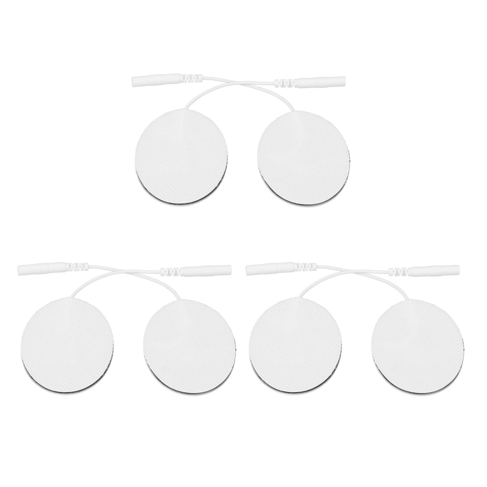 6pcs TENS Unit Replacement Pads Non Woven Fabrics EMS Oval Electrode Therapy Patches