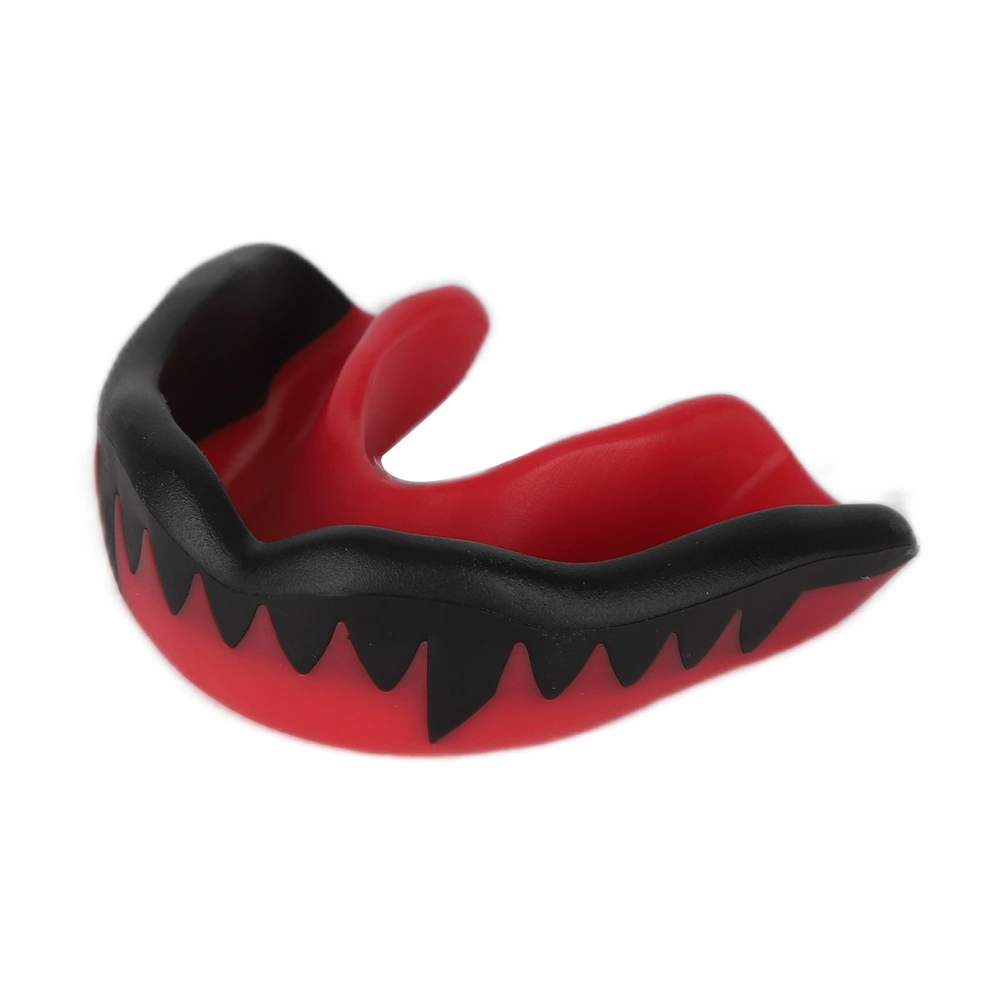 Sports Basketball Football Mouthguard Silicone Athletic Dental Guard for Lacrosse Hockey Boxing(Red Black )