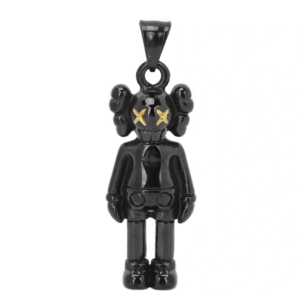 Zipper Pulls Titanium Steel Black Bear Shaped Pendants Clothes Accessories for Elderly