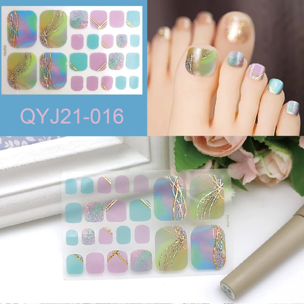 Toe Nail Sticker Full Wraps Polish Stickers Nail Art Stickers for Women Girls Nails Art Decorations