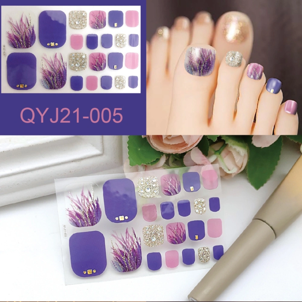 Toe Nail Sticker Full Wraps Polish Stickers Nail Art Stickers for Women Girls Nails Art Decorations