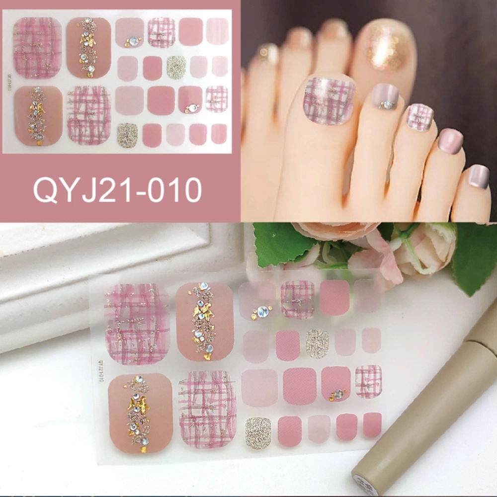 Toe Nail Sticker Full Wraps Polish Stickers Nail Art Stickers for Women Girls Nails Art Decorations