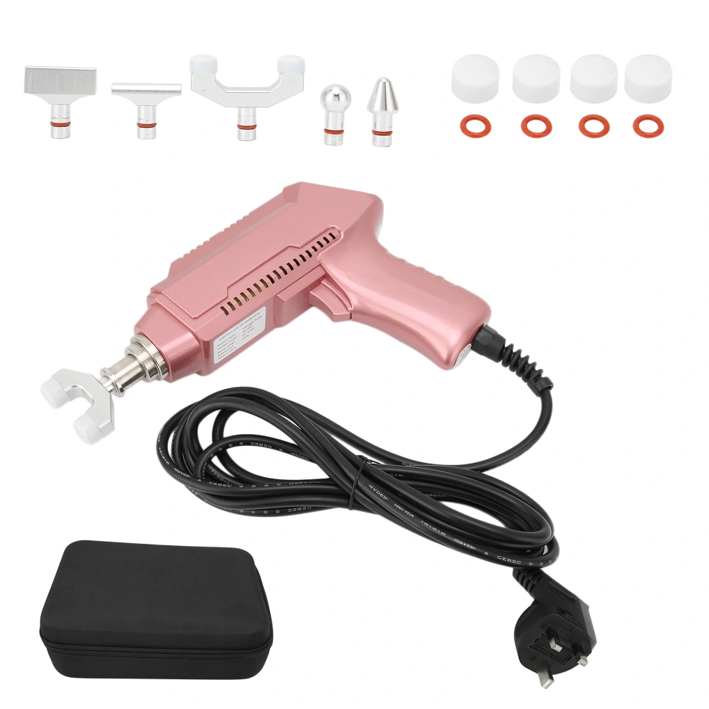 Professional Electric Spine Massage Correction Gun Chiropractic Adjusting Tool (Rose Gold)UK Plug 220V