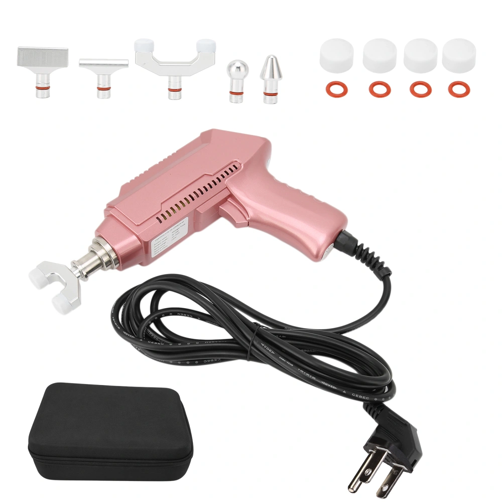 Professional Electric Spine Massage Correction Gun Chiropractic Adjusting Tool (Rose Gold)US Plug 110V