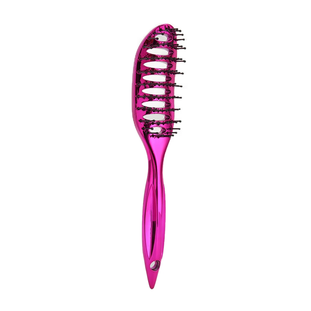 Hair Brush Small Curved Vent Comb Detangling Massage Hairbrush Ribs Comb for Tangled HairPurple