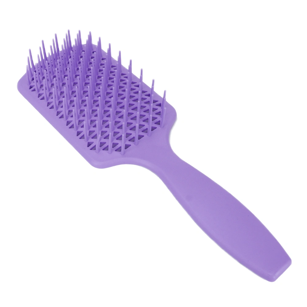 Wide Hair Detangler Brush Comb Scalp Massage Hollow Square Shaped Comb for HairdressingPurple