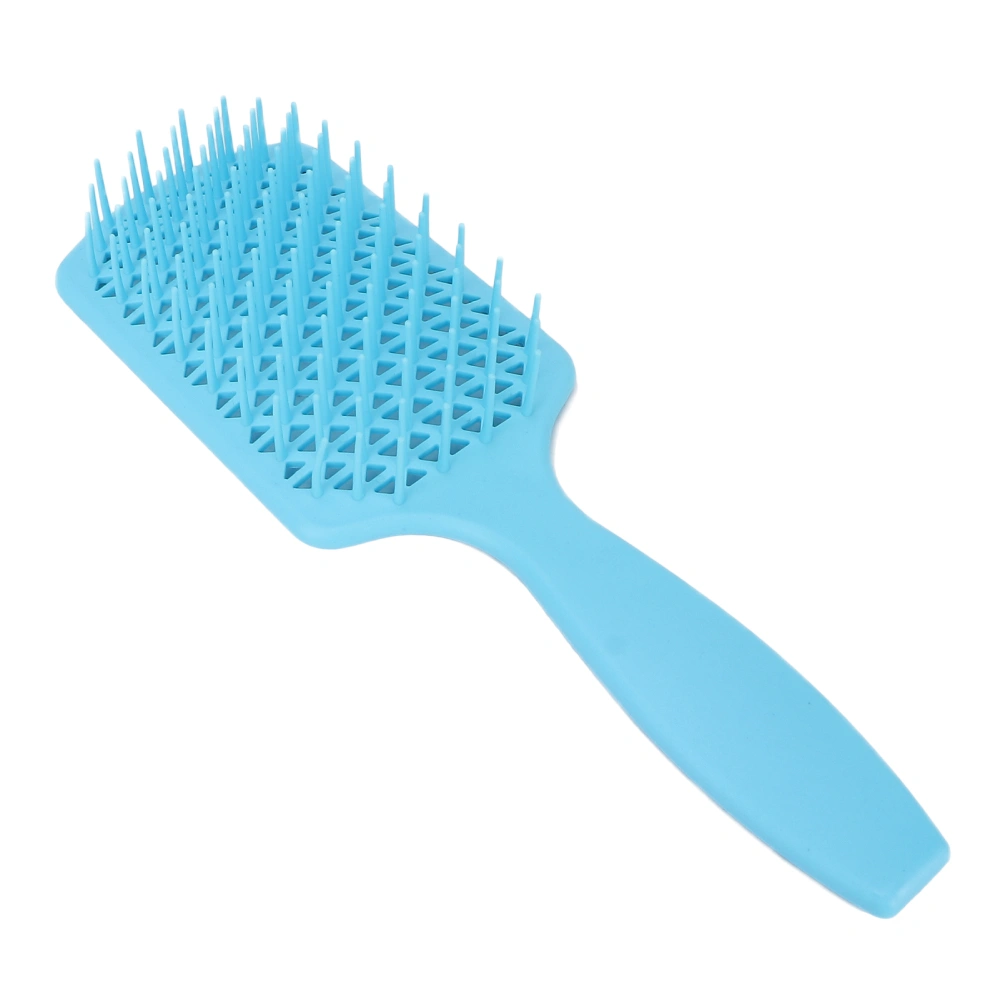 Wide Hair Detangler Brush Comb Scalp Massage Hollow Square Shaped Comb for HairdressingBlue