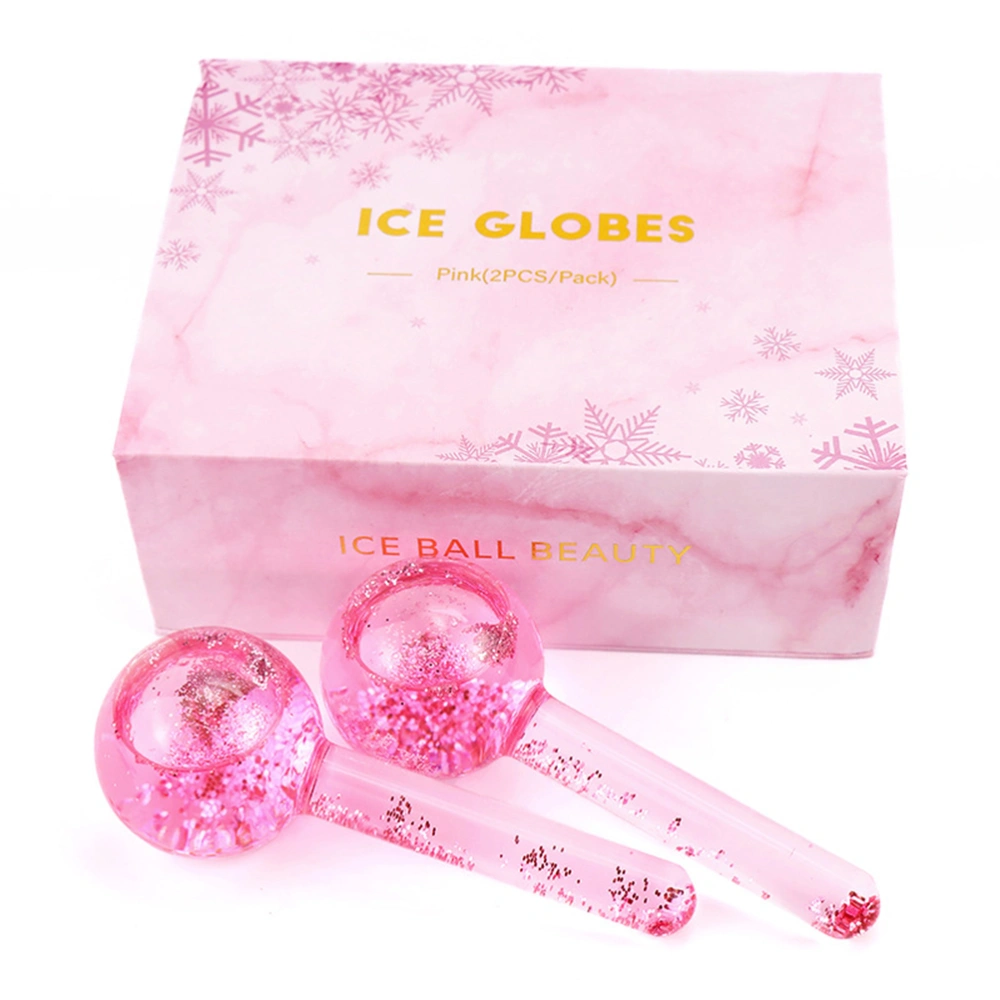 2 Pcs Ice Roller Facial Ice Globes Cooling Face Ice Globes Roller for Face and Eyes Swelling Body Massager Skin Tightening Lifting Tool