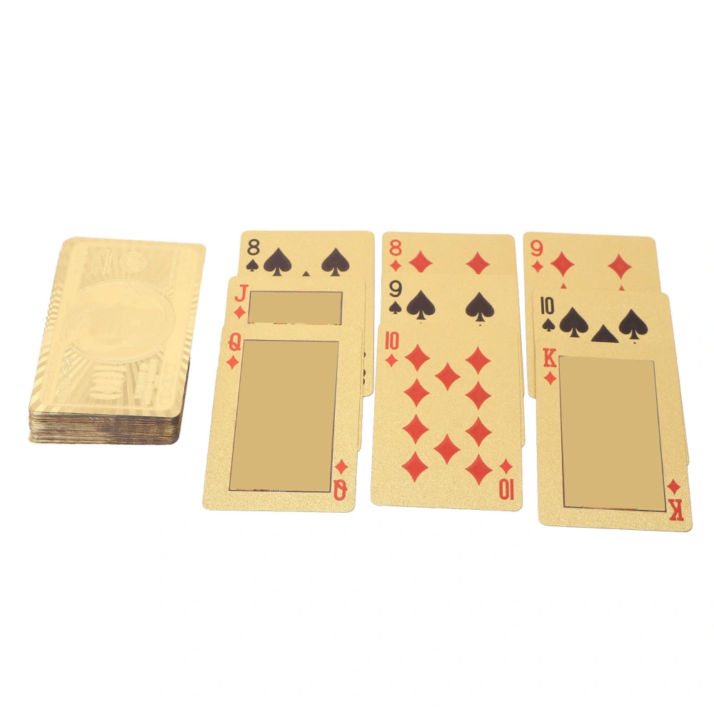 Waterproof Playing Cards Gold Foil Poker Cards Table Games for Family Game PartyDollar