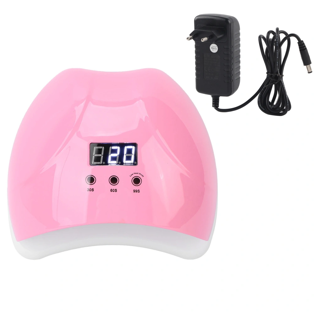 Fast Professional Nail Dryer LED Lamp Nail Phototherapy Gel Polish Curing 48W 100‑240VPink EU Plug