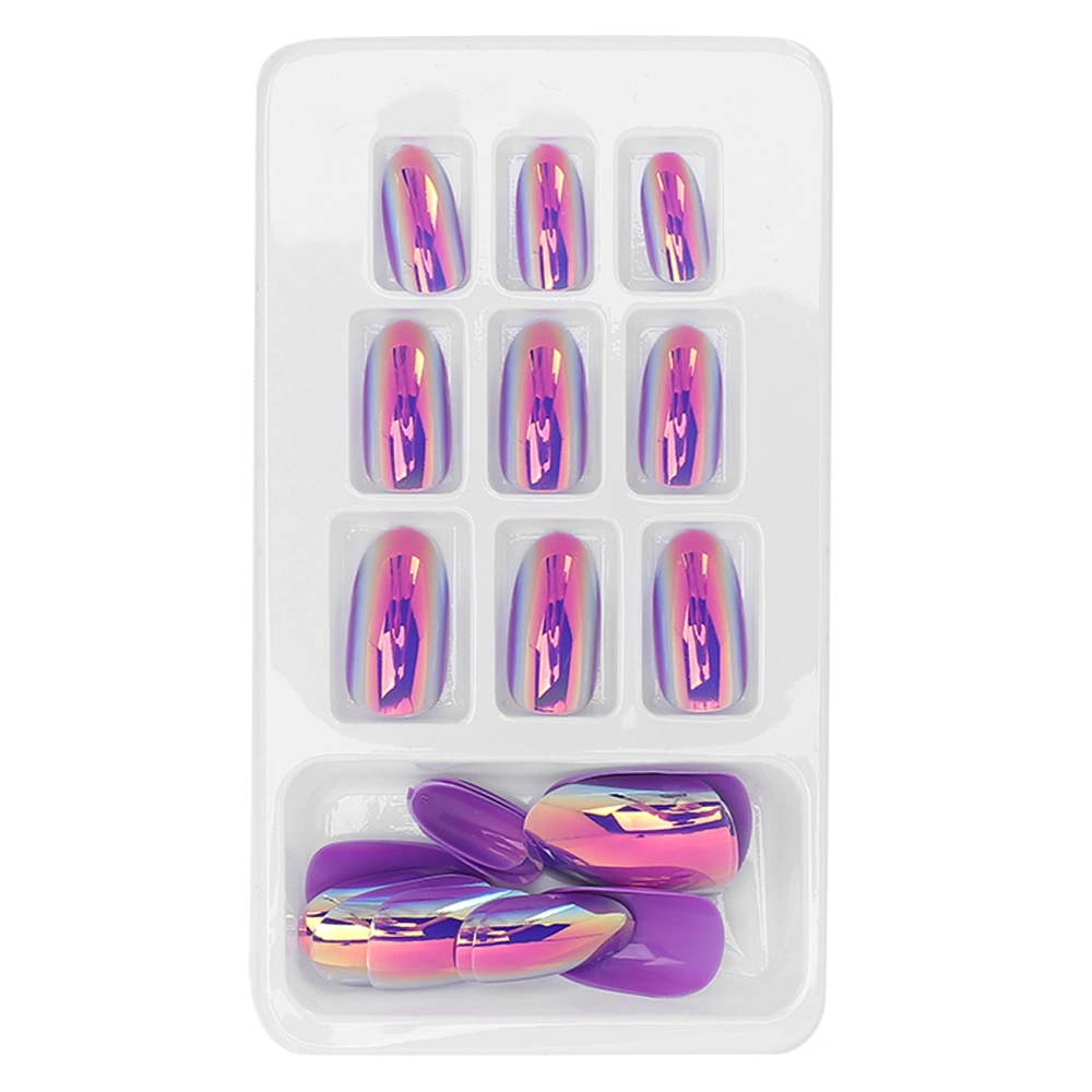 24pcs Fashionable Fake Nails Detachable Bright Color False Nail Patch Full Cover Nail Art Tips03