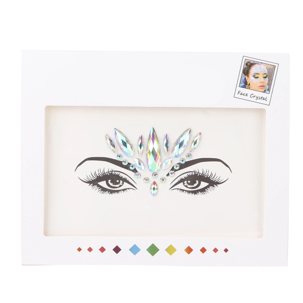 Eyes Face Rhinestones Sticker Shiny Glitter Facial Decorations for Festival Holiday Makeup