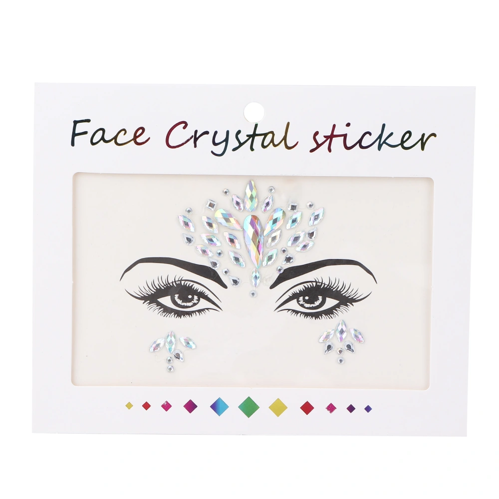 Eyes Face Rhinestones Sticker Shiny Glitter Makeup Temporary Face Stickers Decorations