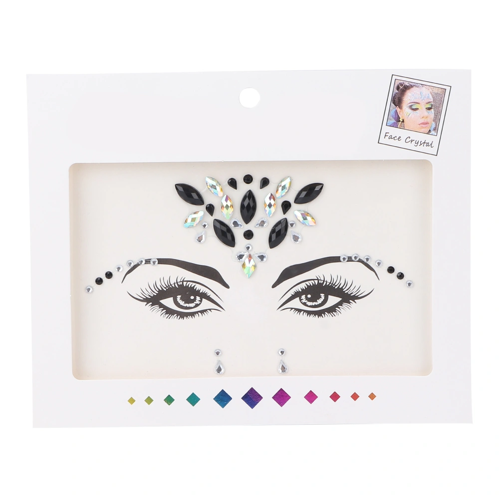 Eyes Face Rhinestones Sticker Glitter Temporary Face Stickers Decorations for Festival Party