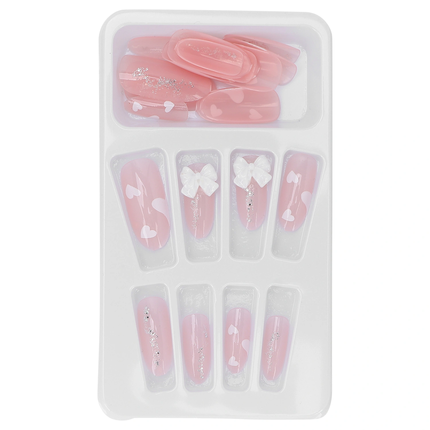 24 Pcs Removable Fake Nail Kit Fashionable Full Cover Artificial False Nails for Women
