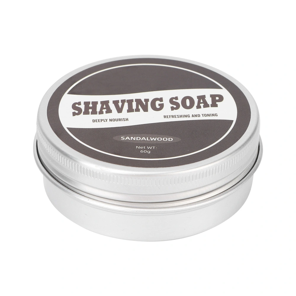 Men's Shaving Soap Rich Foam Mild Safe Non Irritating Beard Shaving Soap for Home Salon 2.12ozSandal