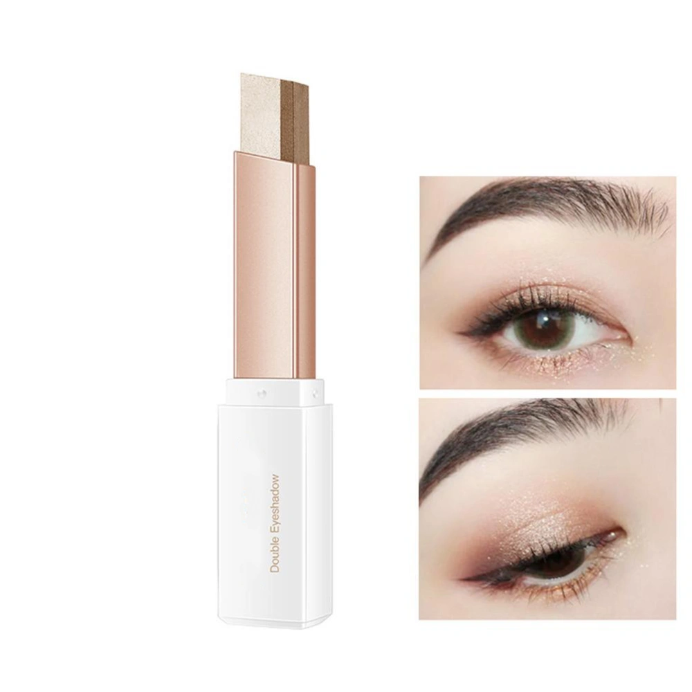 Two Tone Eyeshadow Stick Lazy Eyeshadow Gradient Waterproof Lasting Eye Shadow Stick Cosmetic