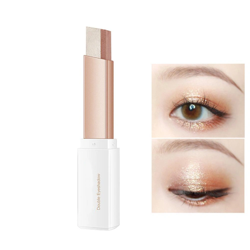 Two Tone Eyeshadow Stick Lazy Eyeshadow Gradient Waterproof Lasting Eye Shadow Stick Cosmetic