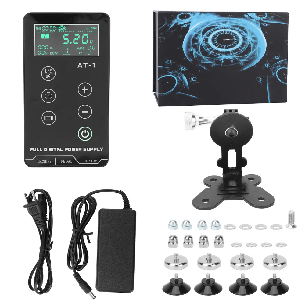 Multifunctional Tattoo Power Supply LCD Touch Screen Tattoo Machine Power Supply 100‑240VUS Plug