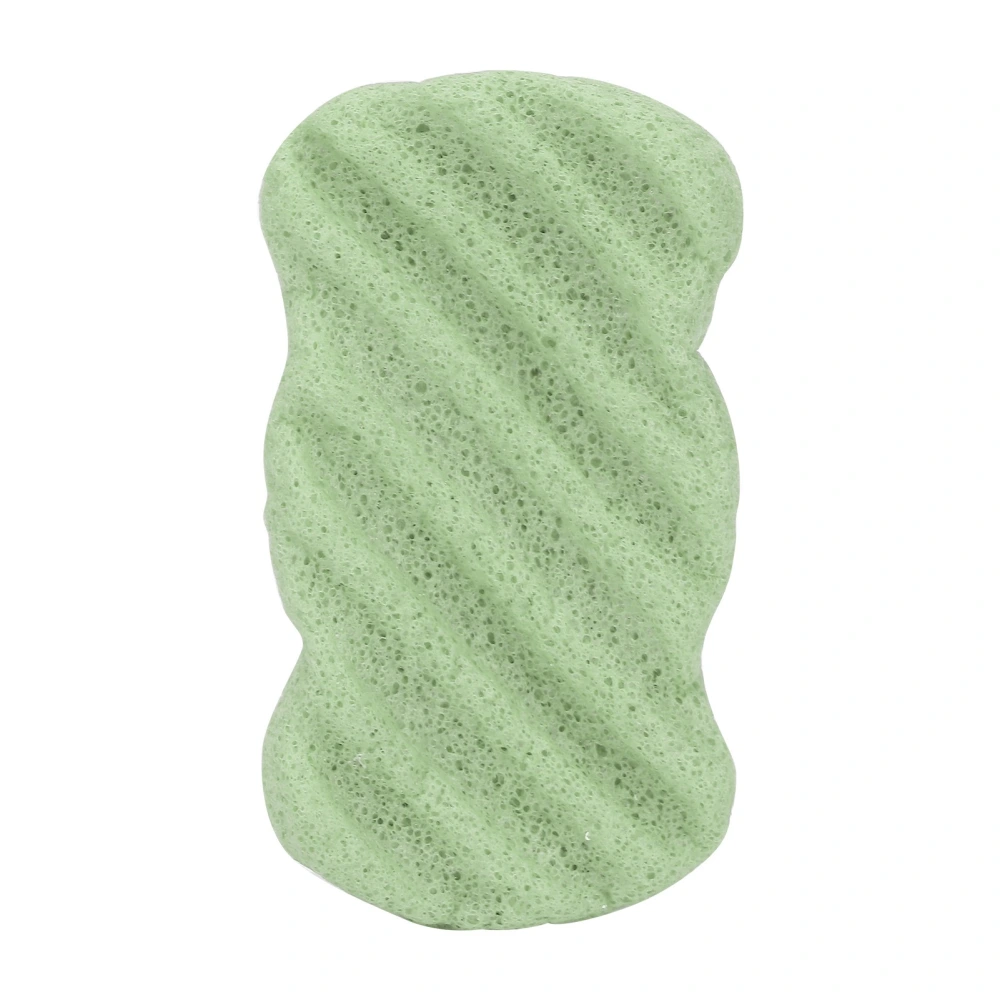 Plant Fiber Facial Sponge Washable Reusable Portable Face Cleansing Exfoliating Bath PuffGreen