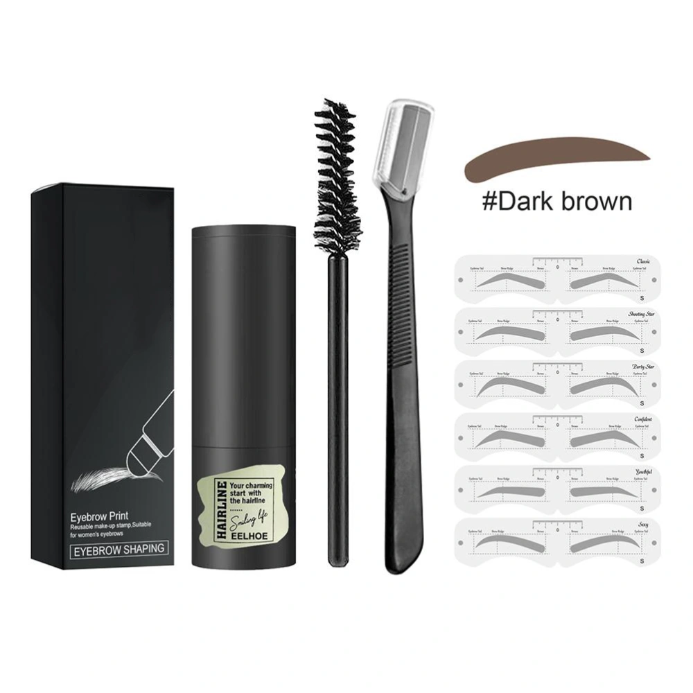 One Step Eyebrow Stamp Shaping Kit Eyebrow Powder Stamp Makeup Long Lasting Buildable Eyebrow Makeup