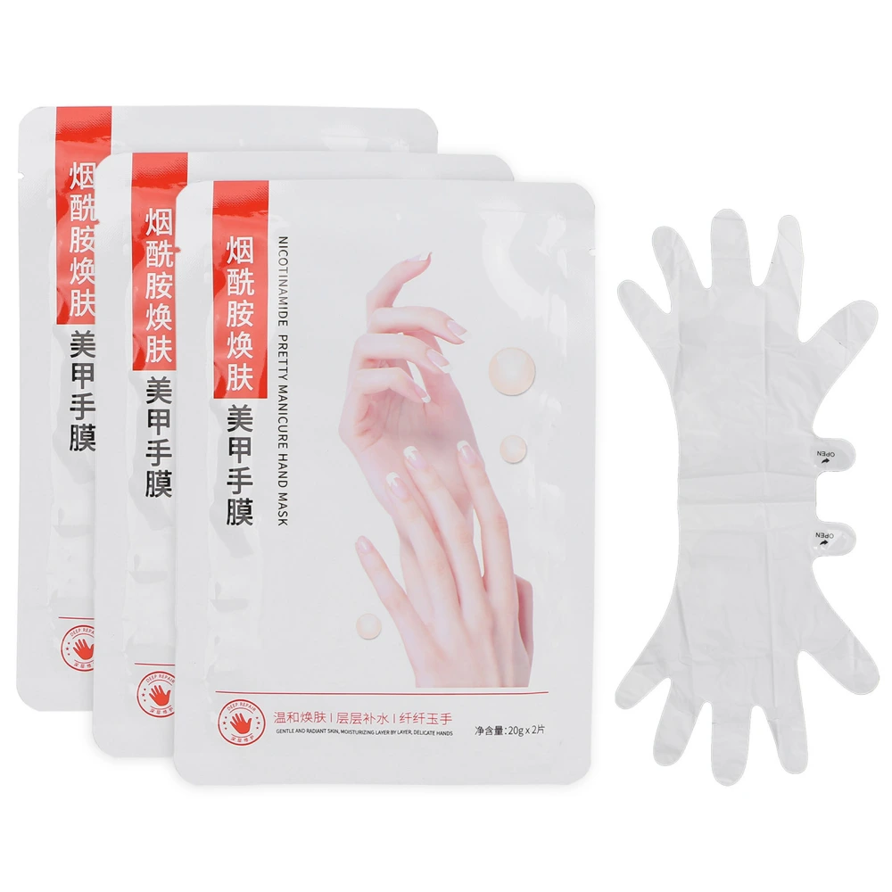 Organic Dry Hand Exfoliating Mask Hand Skin Repair Peeling Mask Hand Moisturizing Gloves 2Pcs X 3Packs