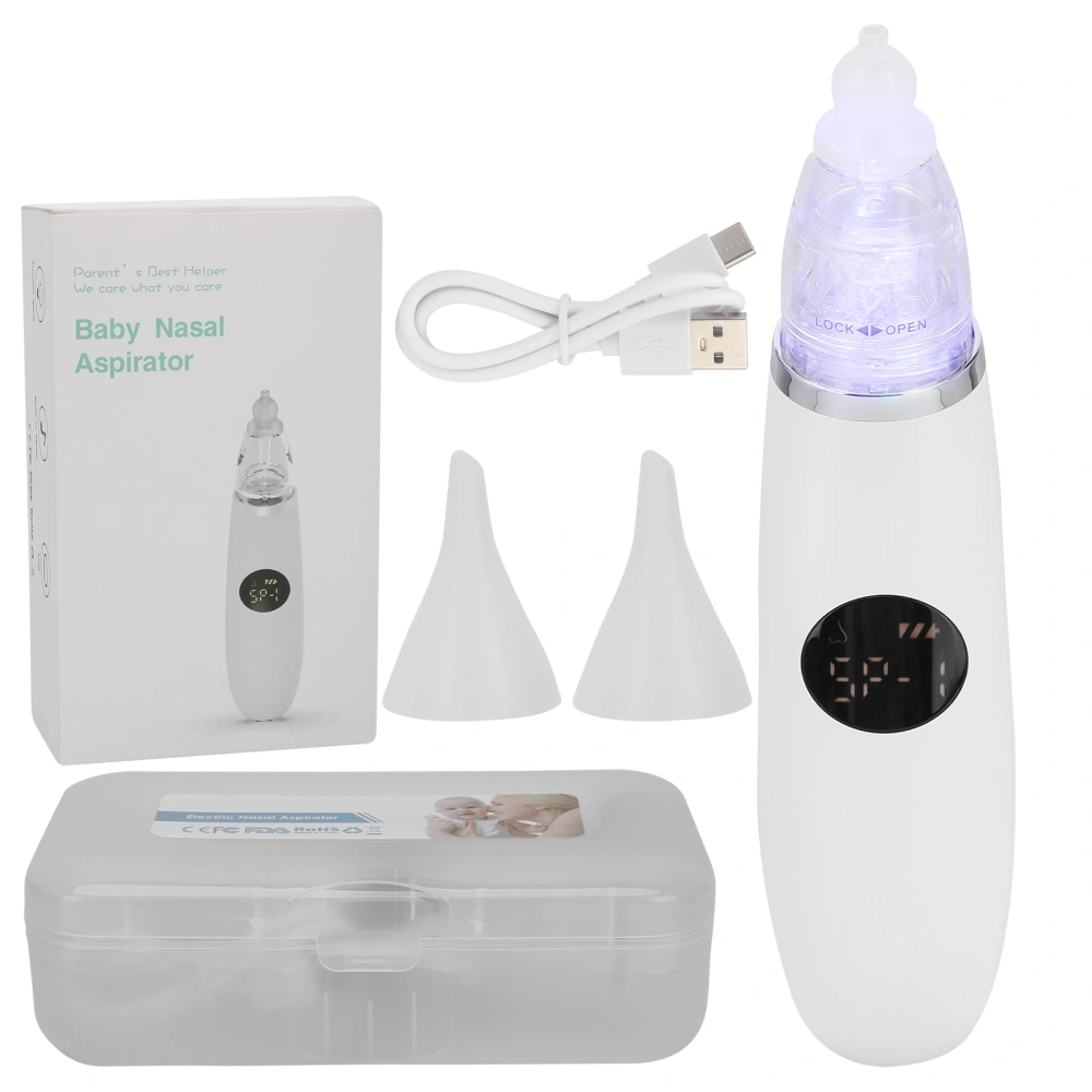 3 Gears Baby Nasal Aspirator LCD Screen Electric Nose Sucker Remover for Kids Toddlers