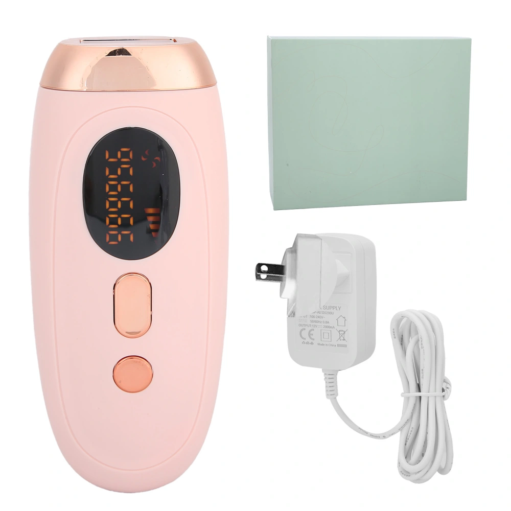 500, 000 Flashes Hair Remover Permanent Painless Whole Body Use Home Hair Remover Pink 100‑240VUS Plug