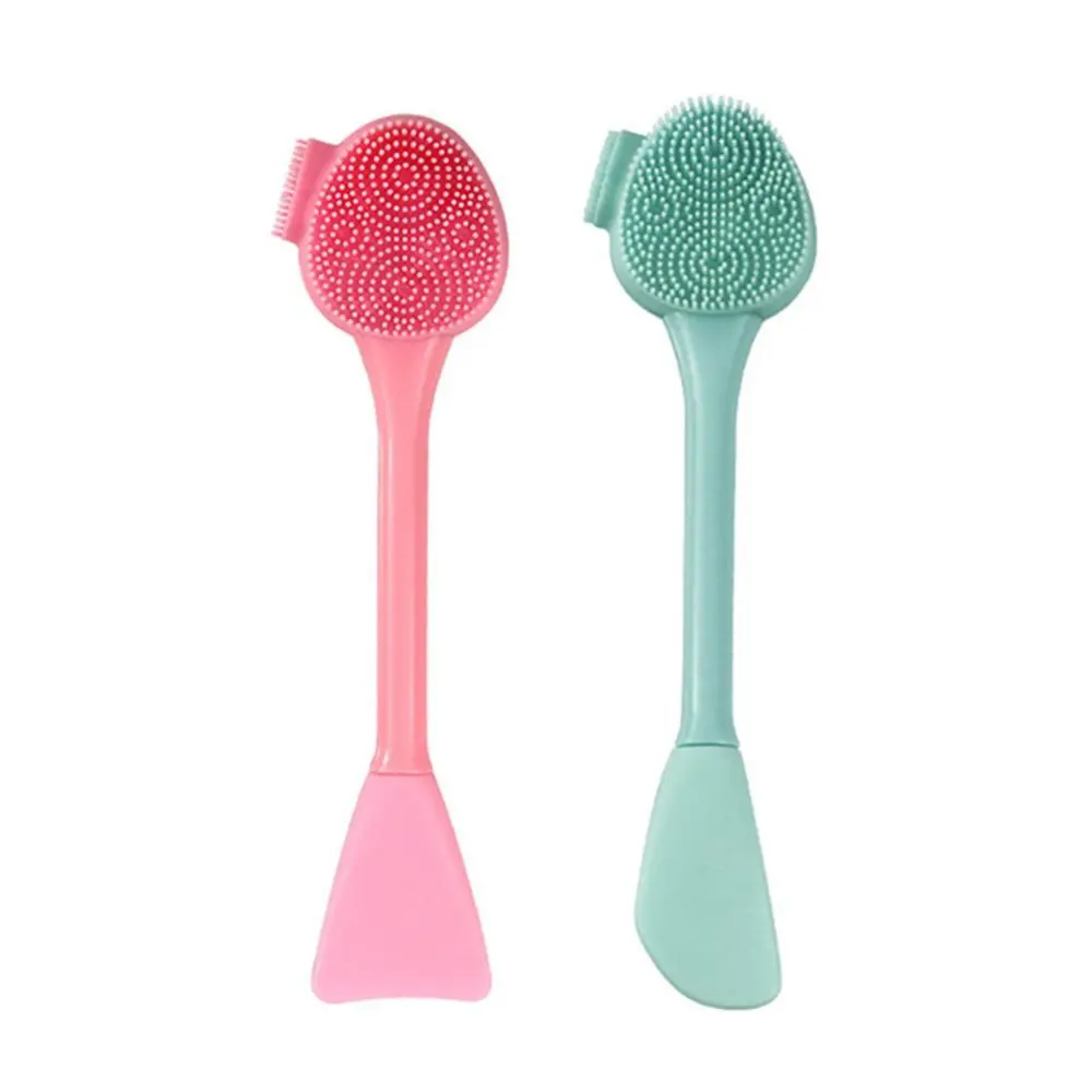 2 Pcs Face Scrubber Silicone Nose Cleaning Cream Applicator Mask Collector Facial Cleansing Brush for Face Clean Care