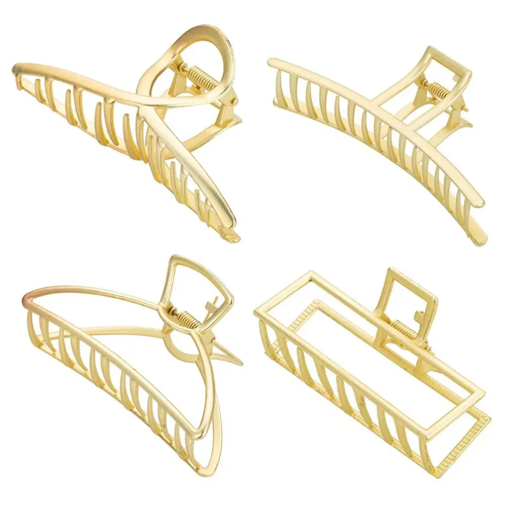 4 Pcs Metal Big Hair Claw Clips Alloy Nonslip Claw Clip for Women and Girls