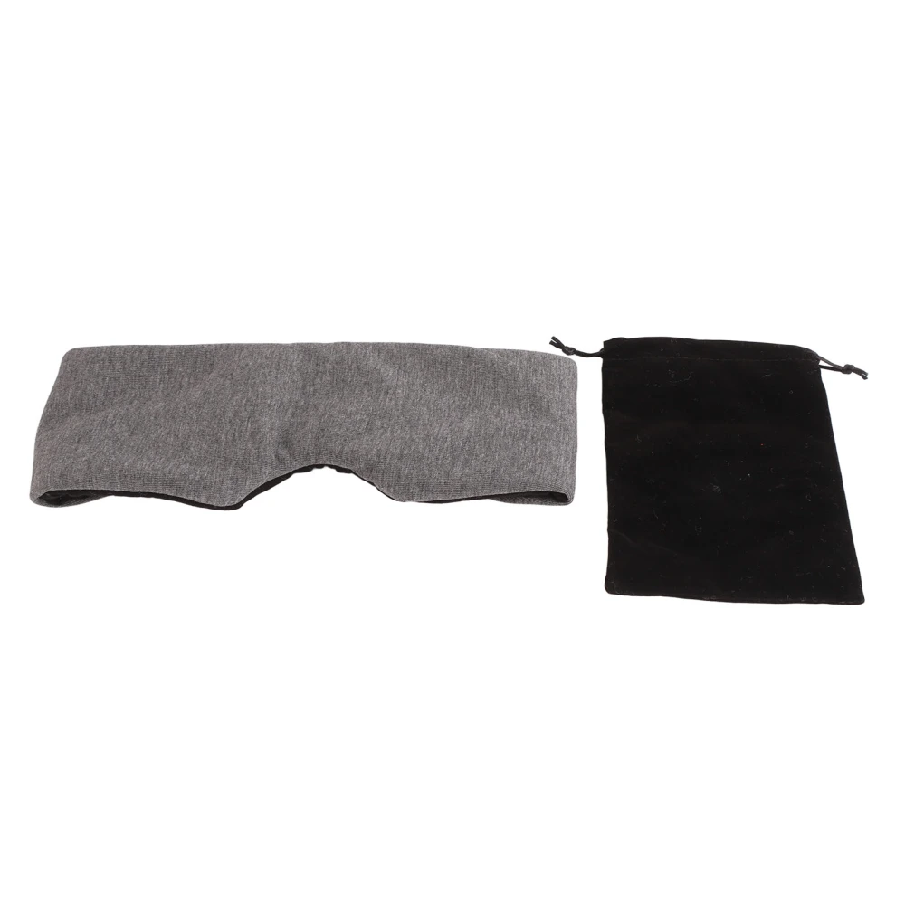 Cotton Sleep Cover Blackout Comfortable Eye Cover for Sleeping Adjustable Blinder Blindfold Airplane with Travel Pouch