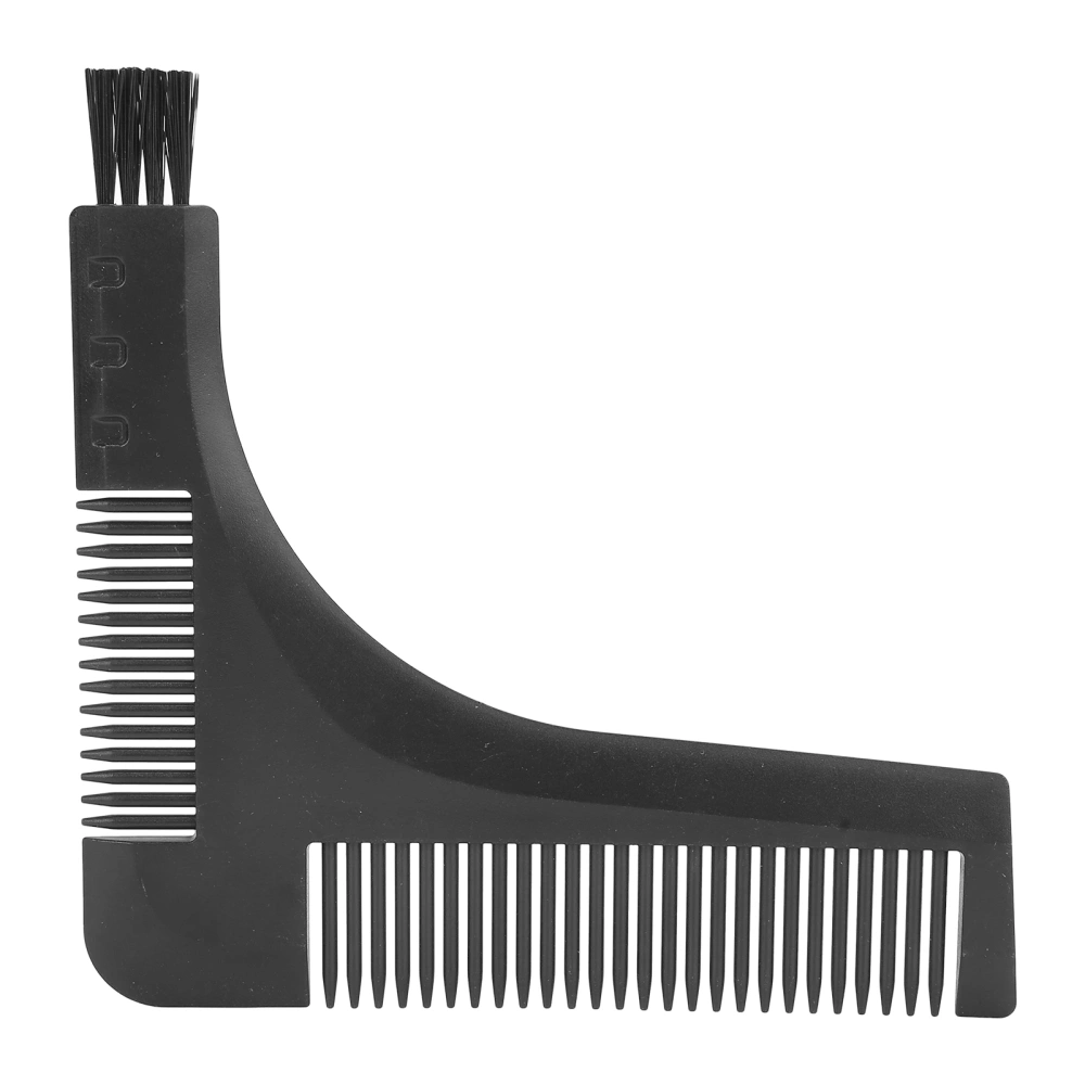 Men Beard Shaping Comb LShaped Mustache Trimming Guide Shaper Beard Styling Tool(Black )