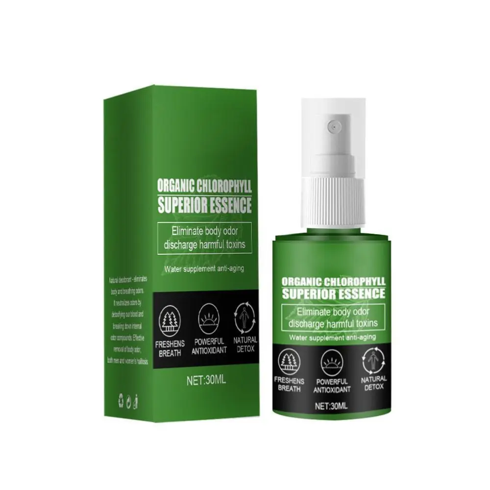 30ml Liquid Chlorophyll Drops Energy Booster Natural Deodorant Immune System Support