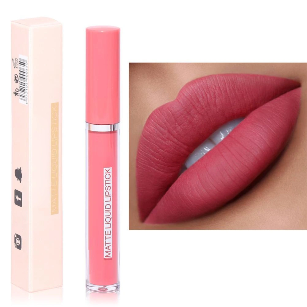 Matte Liquid Lipstick 3g Long Lasting Fade Proof Lip Gloss for Home Travel Color 7