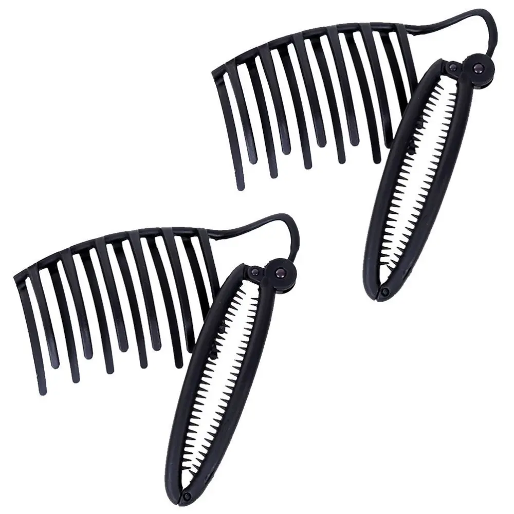 2Pcs Quick French Twist Hairpin Women DIY Hair Styling Updo Bun Comb Clips