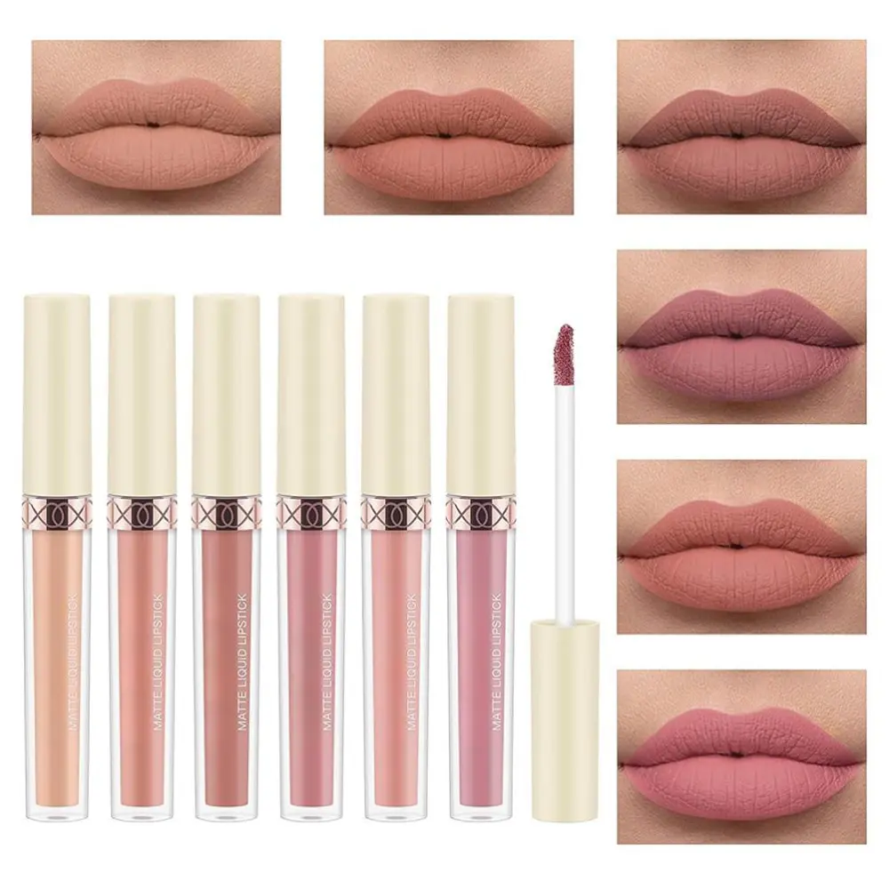 Matt Lip Gloss Set 6 Colors Liquid Lip Glaze Waterproof Lipstick Set for Women