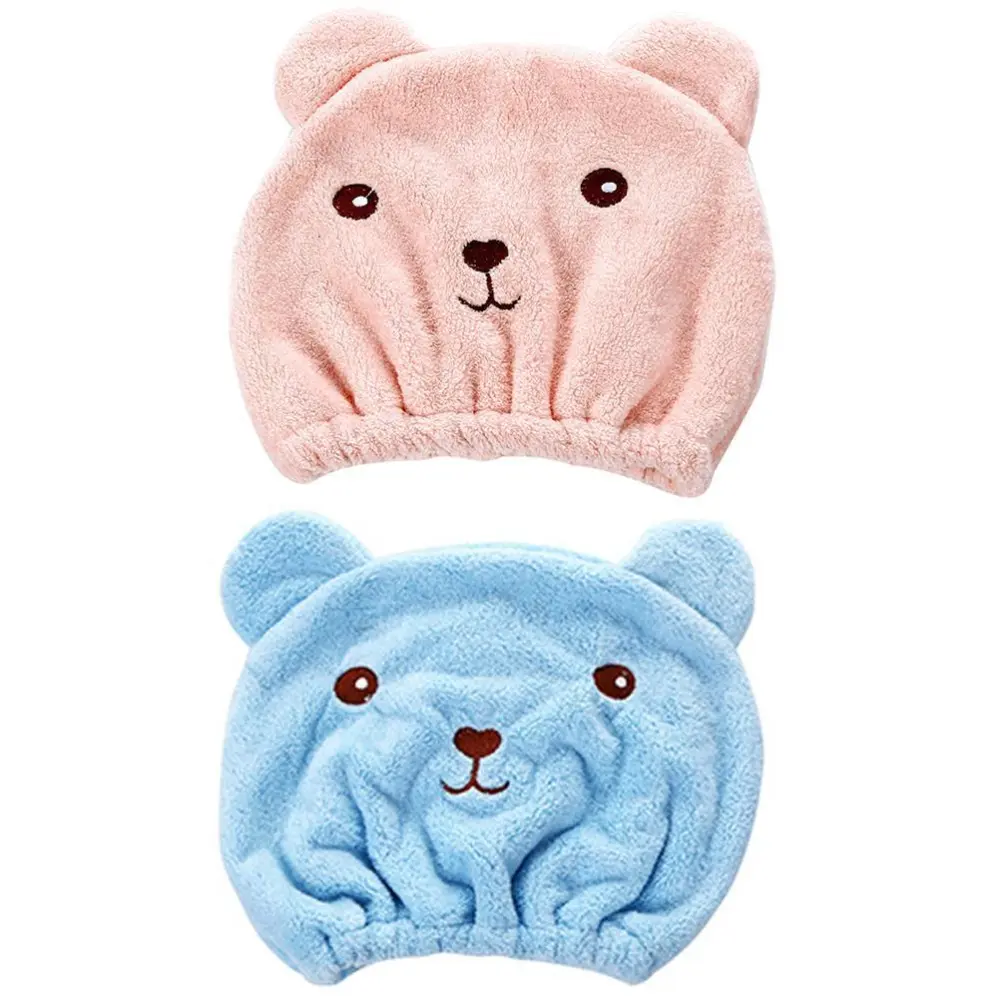 2Pcs Dry Hair Hat Super Absorbent Quick Drying Hair Hat Hair Drying Wrap Cute Dry Hair Hat