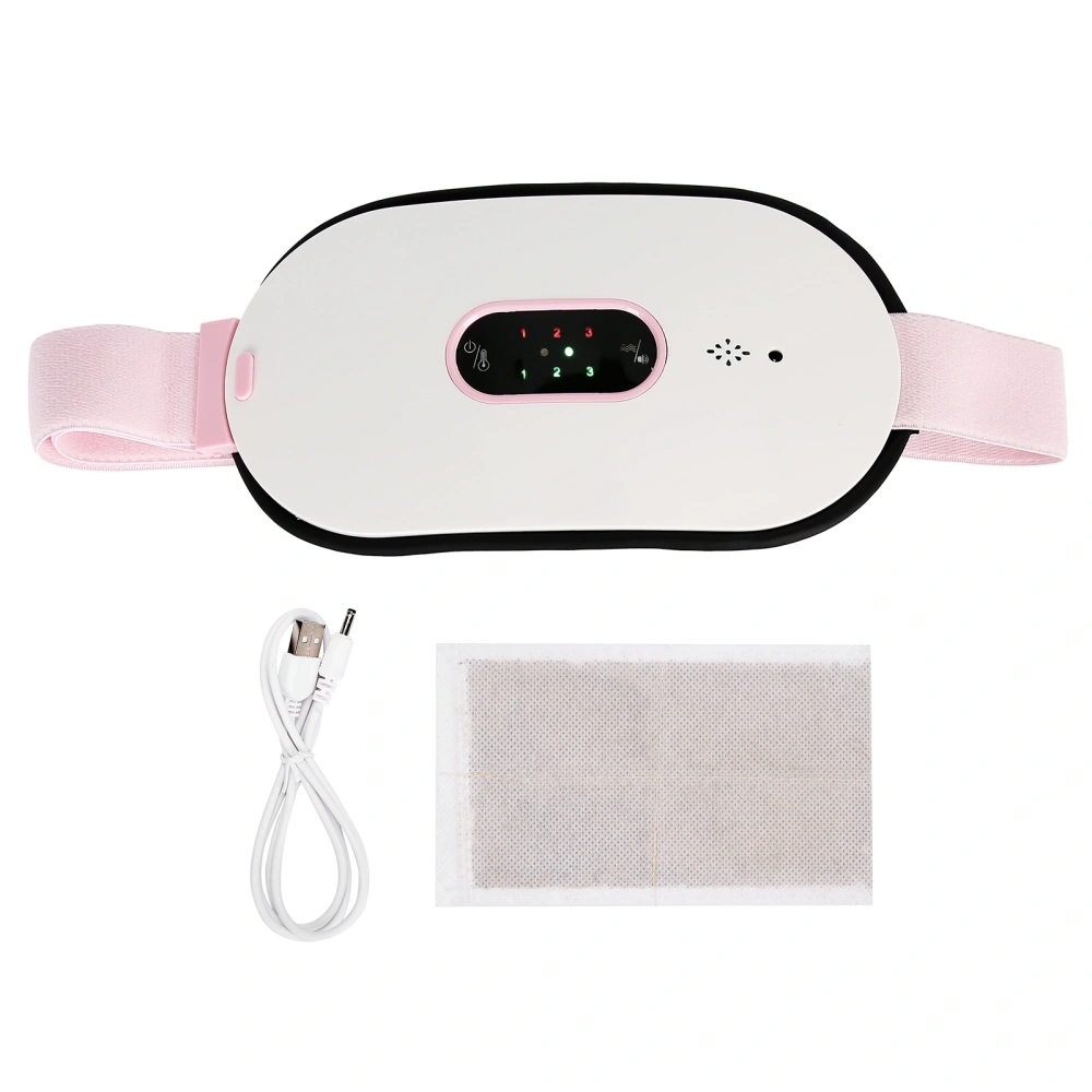 Abdomen Menstrual Heating Belt USB Rechargeable Hot Compress Pain Relief Waist BeltWhite 951