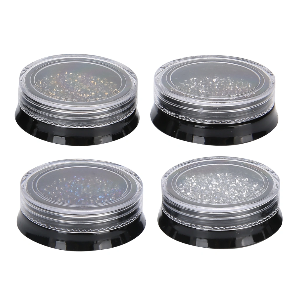 4 Boxes Nail Rhinestones Glitter Micro Crystal DIY Nail Accessories Shiny Manicure Tool